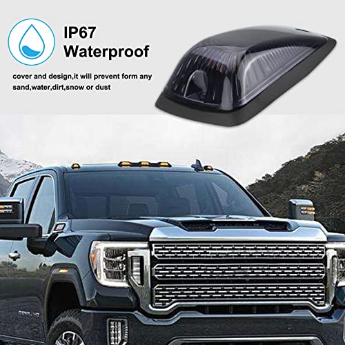 Voilamart 5PCS Cab Lights, Cab Marker Roof Lights, Truck Cab Lights Compatible with 2003-2018 Dodge Ram 1500 2500 3500 4500 5500 Pickup Trucks SUV 4x4 Top Clearance Light