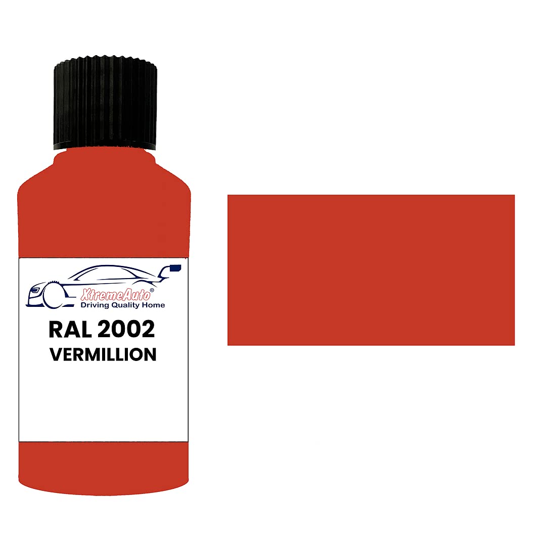 Xtremeauto Ral 2002 Vermilion Gloss Touch Up Paint Brush Repair Scratch Upvc Pvc Metal Wood