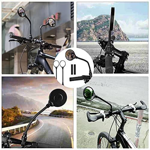 2 Pezzi Specchietto Bici 360° Regolabile Ruotabile...