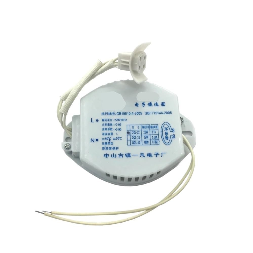 RTRCAGAKM T6 T5 T9 220V Electronic Ballast 22W 32W 40W 55W Rectifier For G10Q Annular Tubes Circular Tube Ceiling Light Fluorescent Lamp(40W)