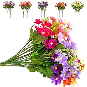 Amajoy Daisy-10 Gänseblümchen Kunstblumen Mix, 10 Bündel