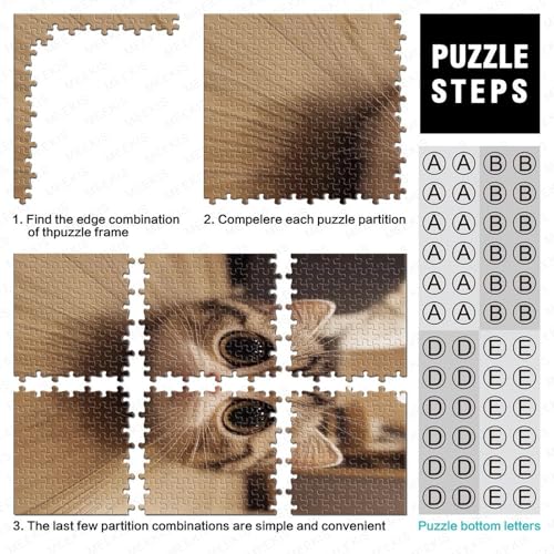 Puzzle de gato imposible de 1000 piezas, el regalo ideal para mayores de 14 años 5