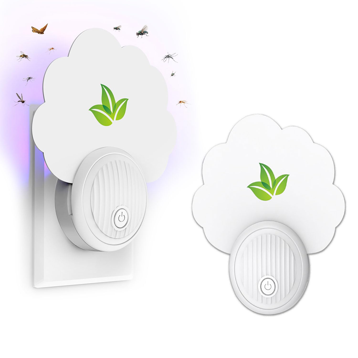 Mosquito Trap Plug in,Flying Insect Trap,Indoor Gnat Moth Catcher,Fly Trapper with Night Light, UV Attractant Catcher for Home Office with 12 Sticky Trap Boards