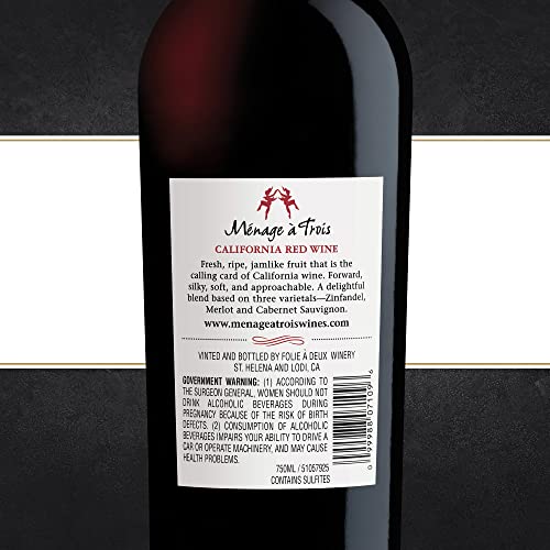 Menage A Trois California Red Blend Red Wine, 750Ml Wine Bottle #TOP4