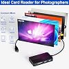 Sony Memory Stick pro Duo Adapter Reader - 8 in 1 SD/TF/MS/CF/XD Card Reader for USB-C Device, USB C Multi Memory Card Reader with 3 USB 2.0 Ports, XD Picture Card Reader