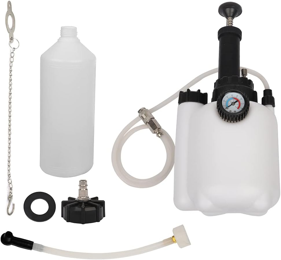 OCPTY Pneumatic Brake Clutch Bleeding System 45mm 3L Brake Clutch Fluid Bleeder Bleeding Tool Kit Compatible with Most European Models