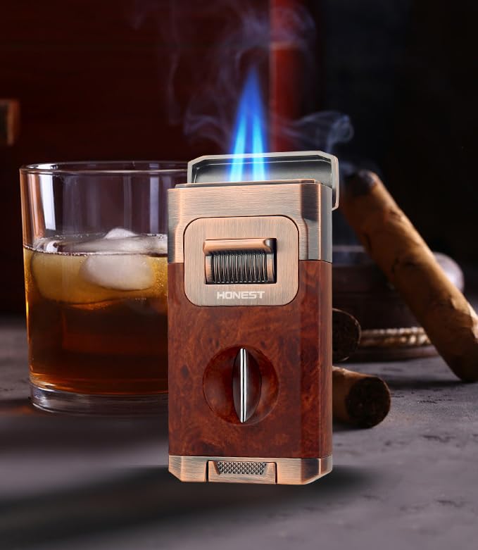 Encendedor de antorcha doble para cigarros sin combustible miniatura 3