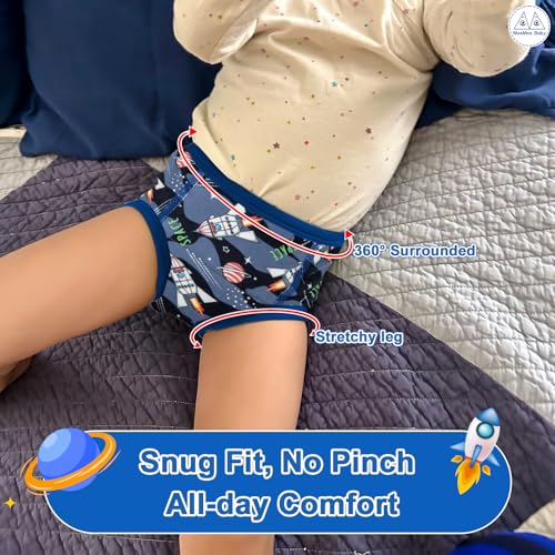 MOEMOE BABY Töpfchen Trainingshose 4 Stück Baby Waschbare Töpfchentraining Unterhose Kinder Unterwäsche für Jungen 2 Jahre