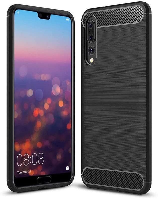 Image of Hybrid Carbon Fiber Back Case for Huawei P20 Pro (Black)