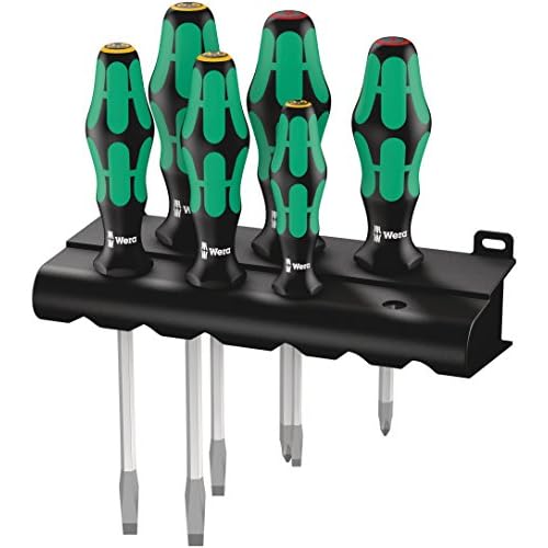 Wera 334 SK/6 Rack Schraubendrehersatz Kraftform Plus Lasertip + Rack, 6-teilig, 05007680001