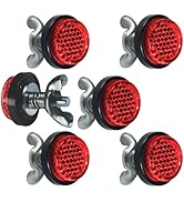Red Reflector Motorcycle License Plate Bolts and Nuts