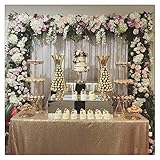 De SoarDream. -- Mantel de lentejuelas de SoarDream, de forma rectangular, para bodas, de 127 x 203 cm, color Champagne Blush, Tablecloth-matte Gold, 50\'\'X 80\'\'