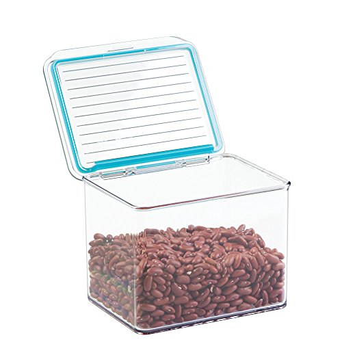 iDesign Plastic BPA-Free Pantry Food Storage Organizer Bin with Air-Tight Hinged Lid, 2 Quart Container for Kitchen, Fridge, Freezer, Cabinet, 5.5