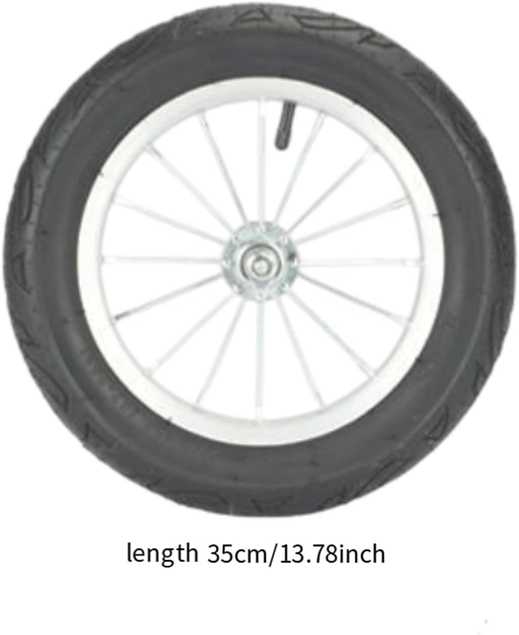 Generic Balance Bike Replacement Wheel Modification Accessory Non Slip Aluminum Alloy Rim Air Tire Repairing Children Bicycle Wheel, 14 in