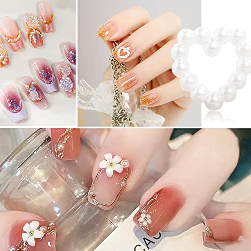 3D Mix Assorted Color Nail Charms Acrylic Multi Shapes Color Heart Flower Bowknot Cute Nail Charms Hollow Pearls Nail Rhinestones Charms For Nail Art Manicure Diy Crafts Accessories #TOP4