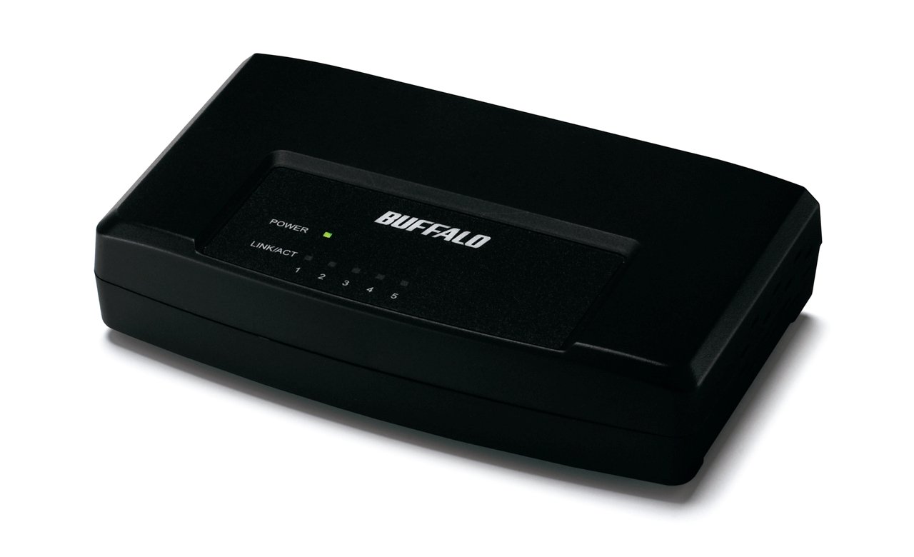 Amazon | BUFFALO 10/100M対応 スイッチングHub黒 LSW3-TX-5EP/BK