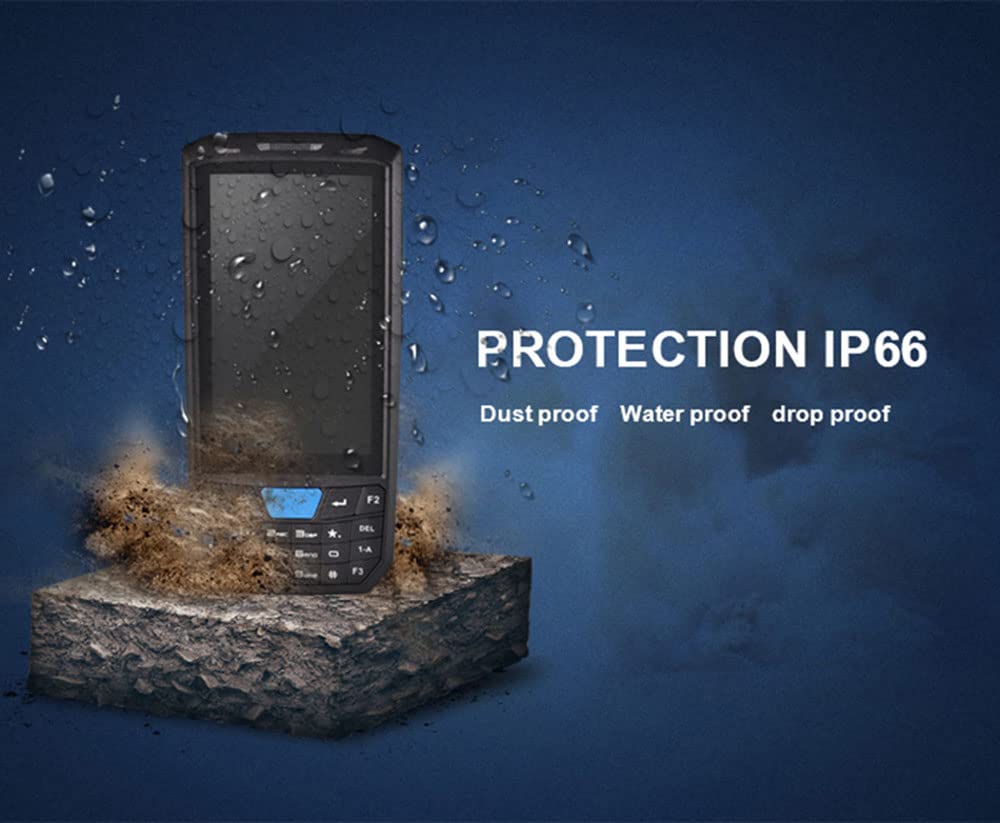Skaner 2D z systemem Android 13, 11.4 cm, ręczny, wytrzymały PDA, bezprzewodowy WiFi, 4G LTE, skaner kodów kreskowych 4 GB + 64 GB z klawiaturą, wyposażony w skaner kodów QR Honeywell N6703 1D