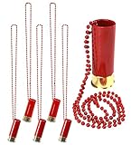Iconikal 6-Pack Shotgun Shell Shot Glass Cups Set, 1.4oz., Red, (Lanyard Neclace Glass) Gun Lover's Father's Day Dad's Men Women