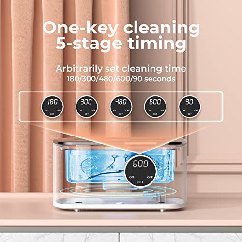 Ultraschallreinigungsgerät Ultraschallreiniger 600ml Ultraschallbad Ultrasonic Cleaner Mit 5...