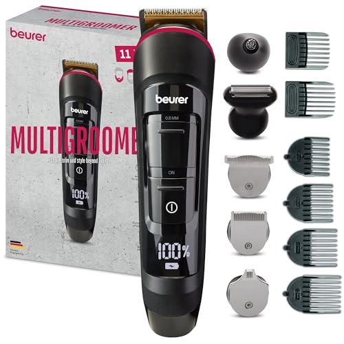 Beurer MN9X Multigroomer, pour tondre & raser tout le corps, 11 accessoires de haute qualité...