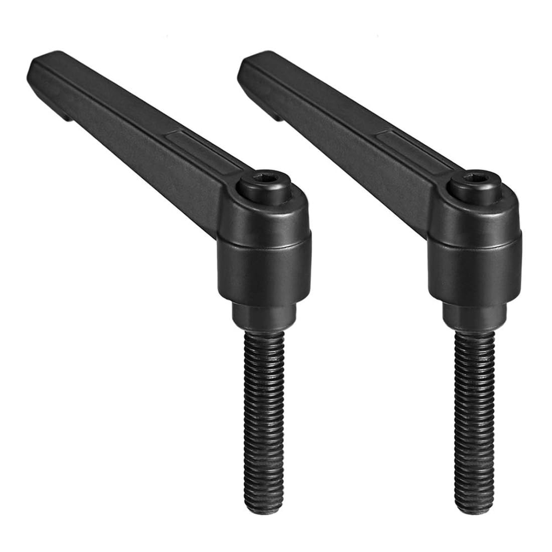 TA-VIGOR 2Pcs Adjustable Clamping Lever Handles, M8 x 40mm Locking Quick Release Push Button Ratchet Screw Knobs