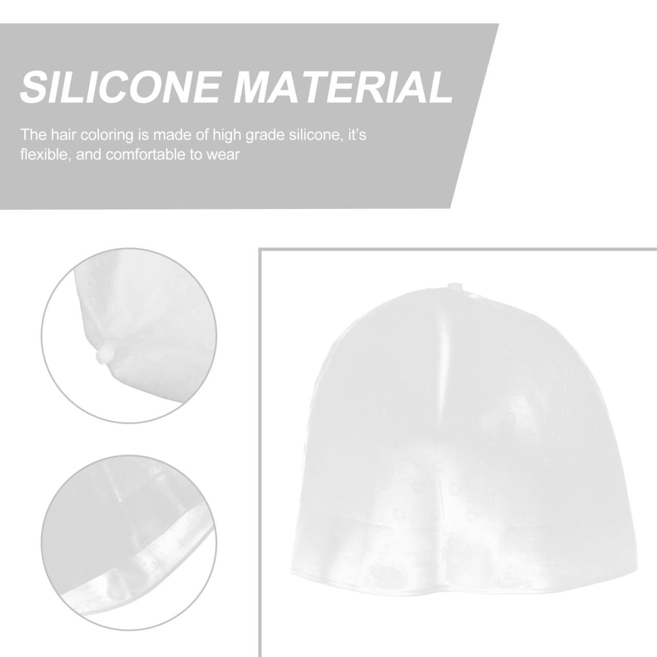 SHERCHPRY Gorro De Peluquería Premium De Silicona Para Teñir Gorro Para Mechas Círculos Pequeños