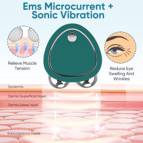 Microcurrent Facial Device, 2023 New Mini Double Chin Reducer Machine, Instant Face Lift & Tighten Skin, Intelligent Face Massager For Anti Aging And Wrinkle Reducer, V-Face Sculpting Tool, Green #TOP3