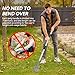 Adjustable Long Handle Dog Pooper Scooper Tray and Rake Set Metal Pooper Scoopers for for Medium Small Dogs