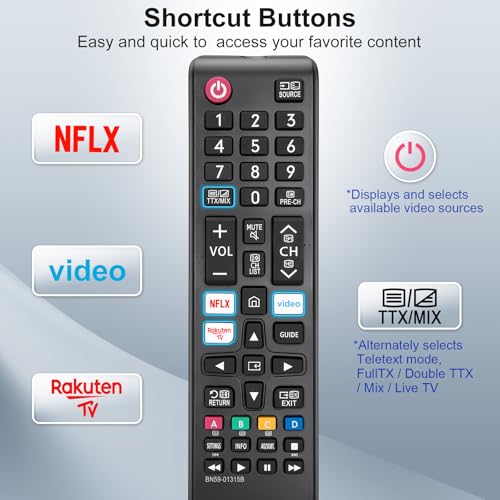 2er Pack Universal Fernbedienung für alle Samsung Smart TV Fernseher – Ansicht 5