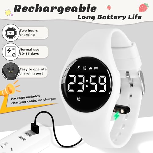 Image of Kids Watches for Girls Boys Digital Sport Watch with Step Counter Pedometer Vibration Alarm Clock, No App Waterproof Fitness Tracker Kids Watch Boys Girls Teens Students Ages 5-16