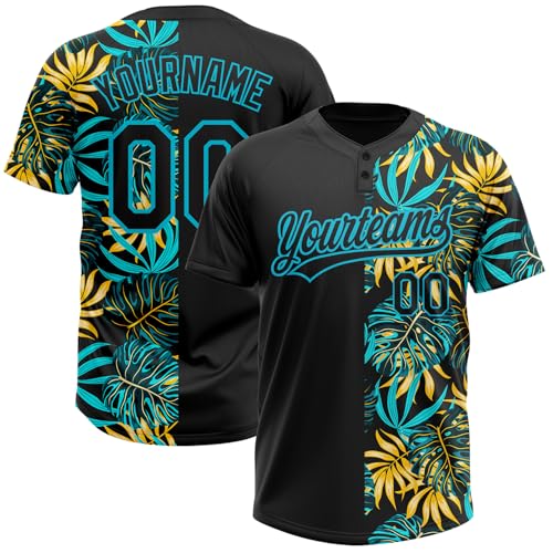 Camisetas personalizadas de softbol con dos botones para hombres, mujeres y jóvenes miniatura 1