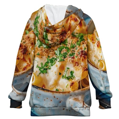 Macaroni CheeseChildren's Raglan Sleeve Hoodie, Suitable for Home And Outdoor Use2