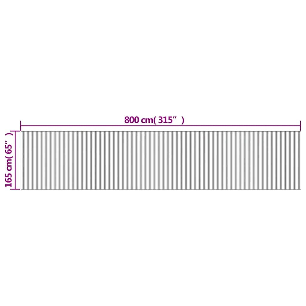 vidaXL Biombo Divisor de bambú marrón Ancho 800 cm Alto 165 cm