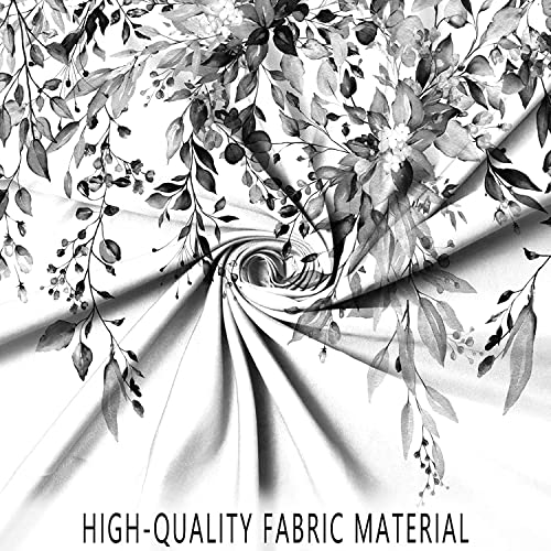 GCIREC Eucalyptus Shower Curtain, Watercolor Black Leaves on The Top Plant with Floral Bathroom Curtain Bathtub Home Decor Waterproof Fabric Machine Washable with 12 Hooks by GCIREC - Used condition - Image 5