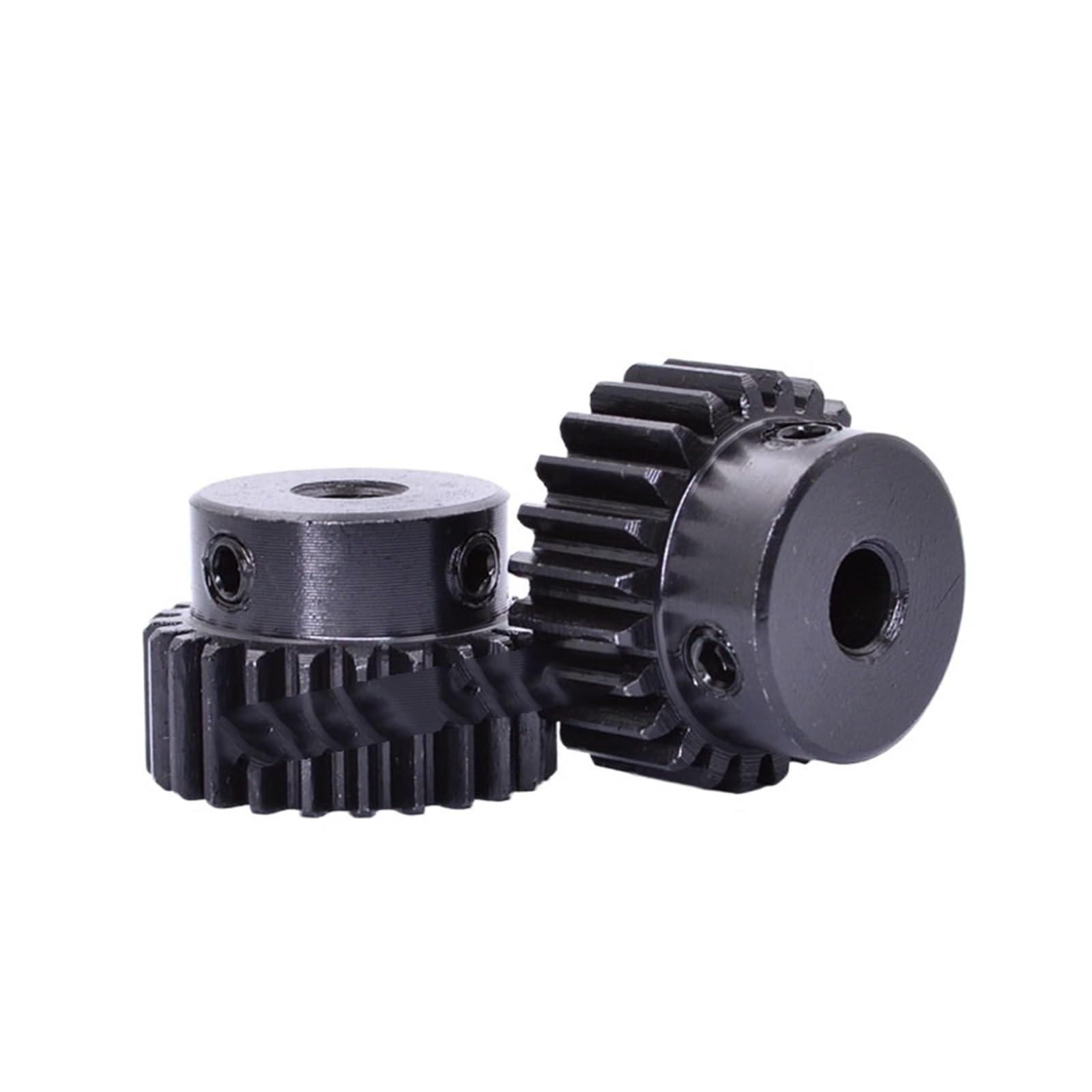 Bevel Gear Pinion Hardware Mechanical 1PCS 1M 15T-38T Spur Gear Pinion Bore 6mm Model 1 Motor Gear with Step OD 14mm-40mm Carbon Steel Blackened(24 Teeth)
