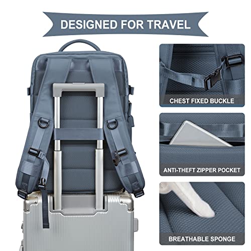 Travel Backpack Women, Carry On Backpack For Men, Hiking Laptop Backpack Waterproof Outdoor Sports Rucksack Casual Daypack, Jewel Blue #TOP3