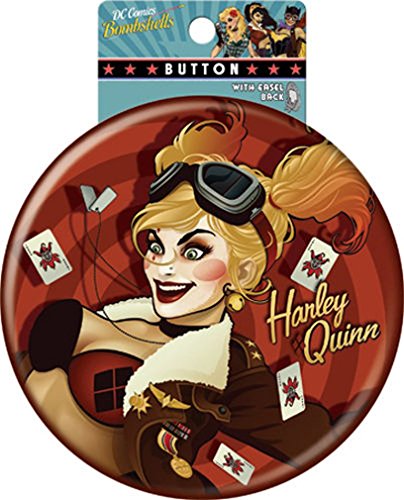 Ata-Boy DC Comics Bombshells Harley Quinn Giant Button with Easel