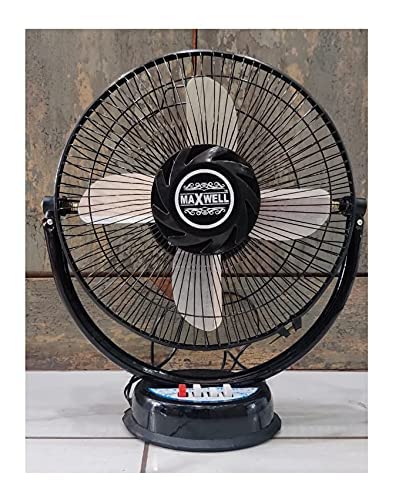 230mm 55-Watt High Speed Oscillating Table Fan, Black-Design 3 BY JB AGENCY
