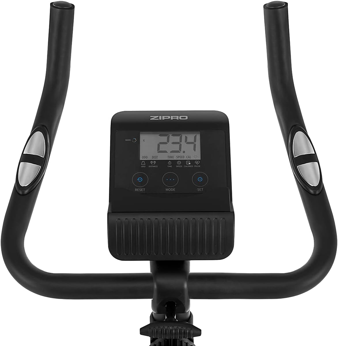Image showing the horizontal adjustment of the saddle on the exercise bike.