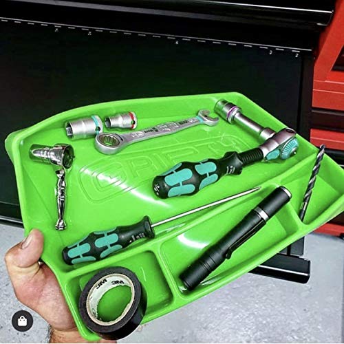 Gripty | Premium Silicone Tool Tray | Flexible | Multi Purpose Mat | Portable Tool Box Organizer | No Magnets | Easy Clean Up | (Medium-Original Green) #TOP2