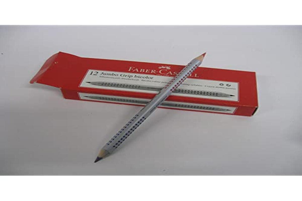 Faber-Castell Lápices de colores Jumbo Rojo Azul (12 Unidades)
