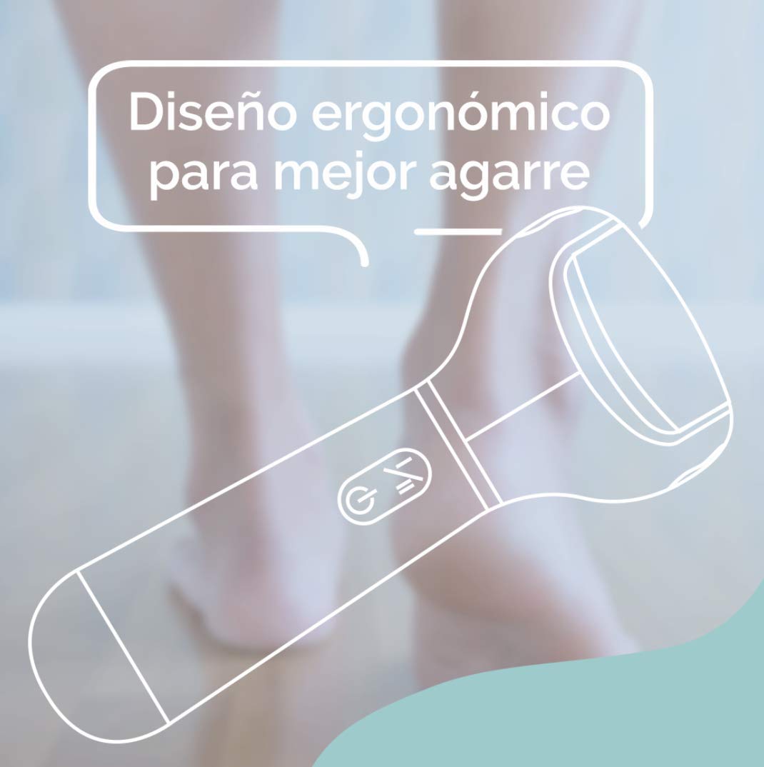 Scholl Eléctrica Durezas Pies Velvet Smooth con Cabezal Exfoliante, Color Rosa, Lima