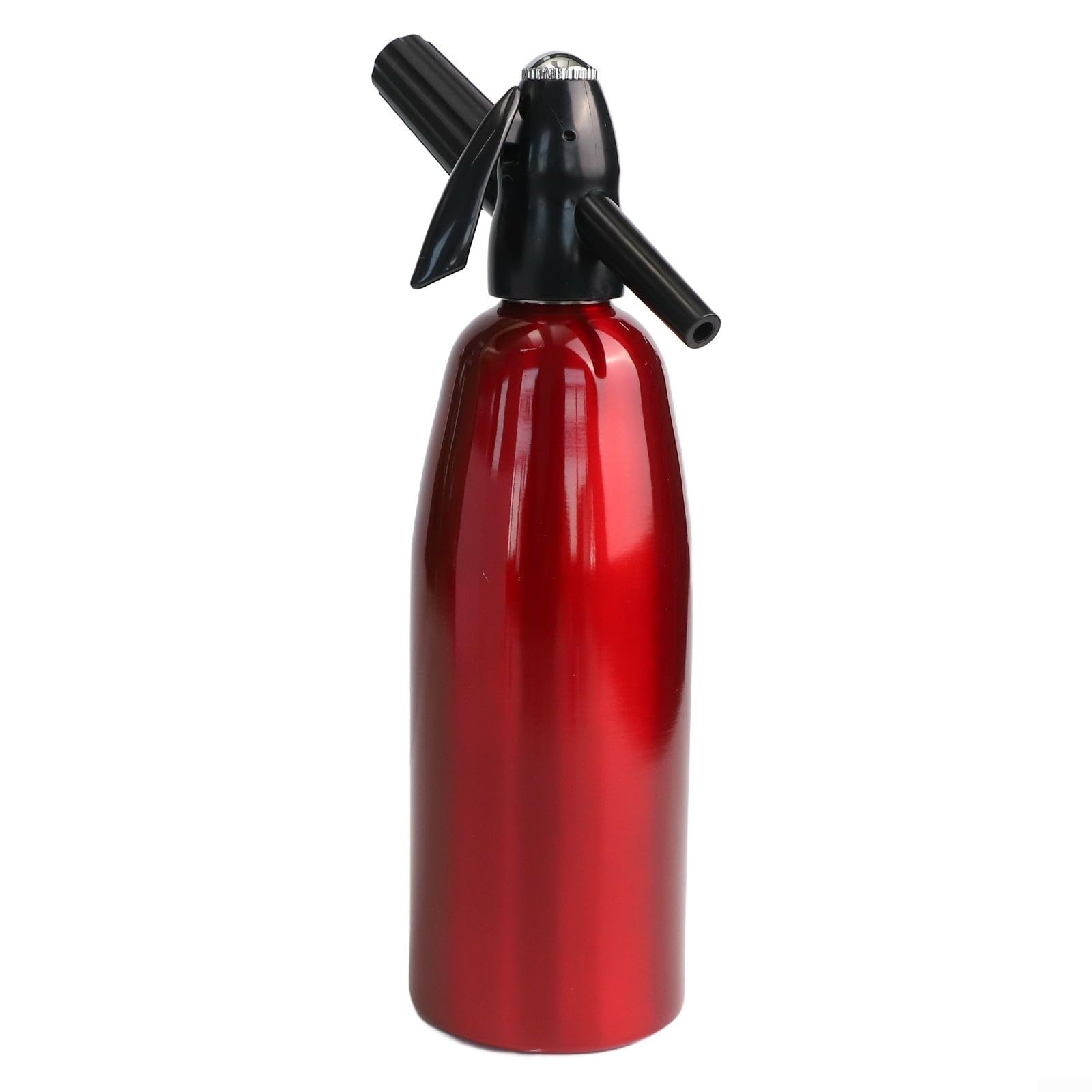 Macchina portatile per acqua gassata in alluminio, dispositivo per la casa e i viaggi, dispenser di acqua autonomo per la preparazione di bevande gassate (rosso)