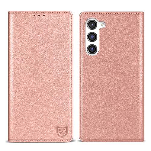 Image of ZZXX for Galaxy S23 Plus Wallet Case Strong Magnetic 6.6 inch,Rose Gold