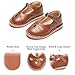 Felix & Flora Toddler Girl Brown Mary Jane Dress Shoes Size 10 - Flower Girls Ballet Flats for Party School