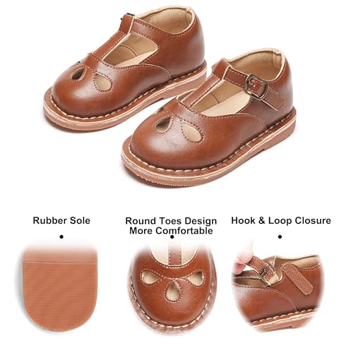 Image of Felix & Flora Toddler Little Girl Princess Dress Shoes-Mary Jane Flats for Girl Party School Shoes