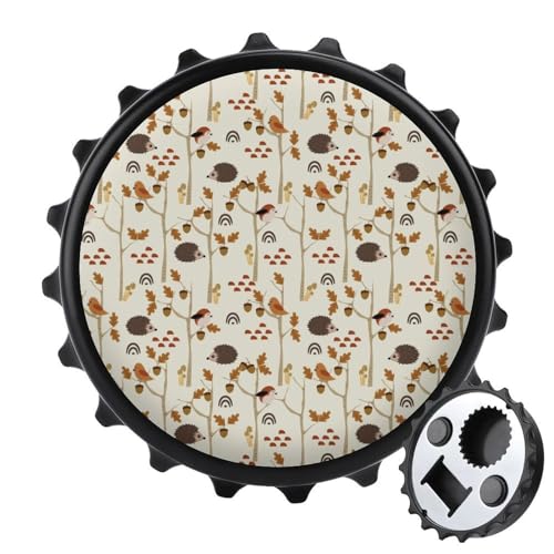 Apribottiglie magnetico con riccio e ghianda apribottiglie personalizzato apribottiglie tappo bottiglia magneti per frigorifero per cucina di casa stile nero