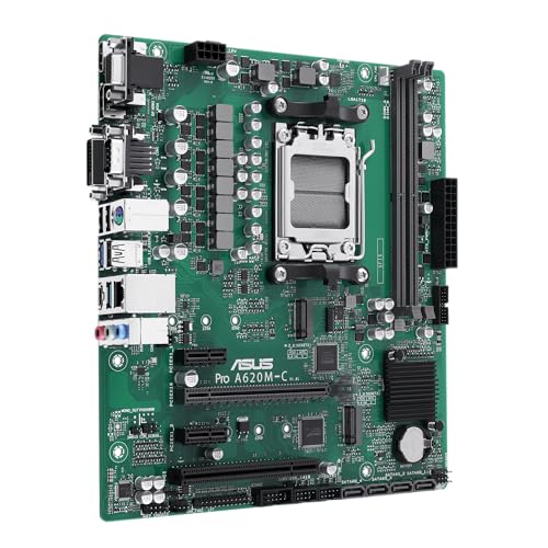 Pro A620M-C-CSM, Pro A620M-C-CSM Scheda madre mATX con design PCB a 6 strati, DDR5, DisplayPort, HDMI, VGA, DVI-D, PCIe 4.0 M. 2, Ethernet Realtek 1Gb, Q-LED Core, Header SMBUS, SafeSlot Core - Scheda madre - Immagine 3