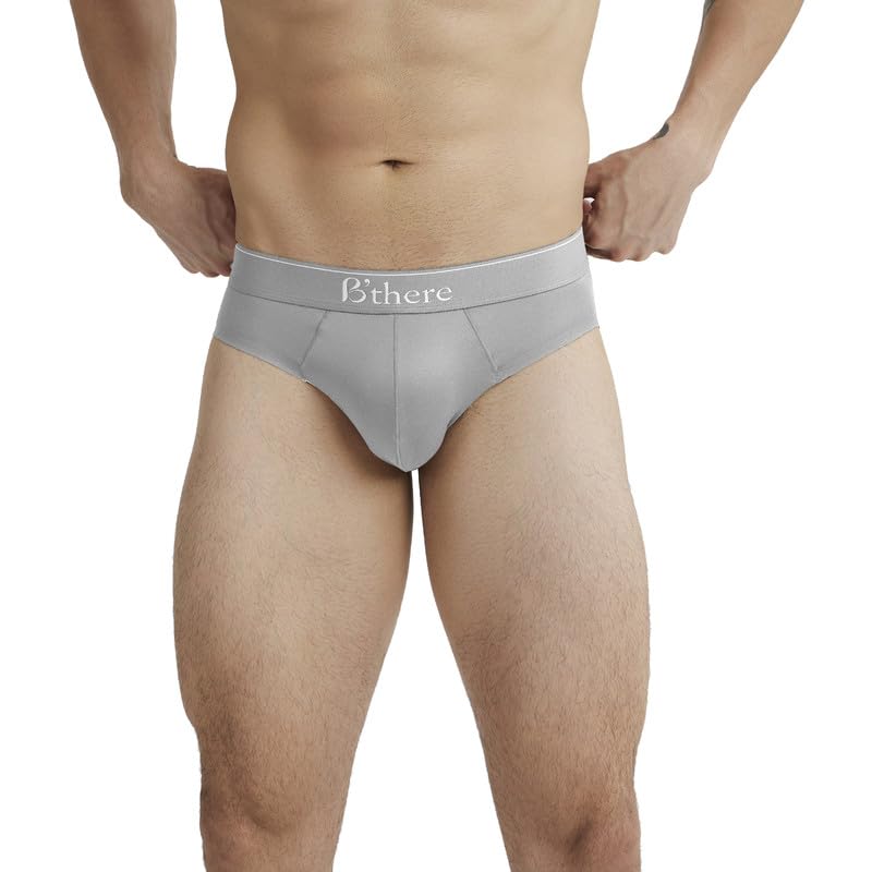 b'there B’There Men’s Seamless Modal Blended Briefs | Premium Dual-Fabric Underwear for Men | Glue-Bonded Edges, No Marks | Breathable, Stretchable & Anti-Chafing Comfort Fit Innerwear-picture-36