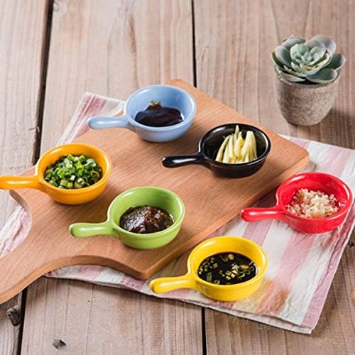 Ceramic Mini Dishes Cute Sauce Dish Solid Color Tableware Dinner Small Plate Bowl Porcelain Dinnerware(A)